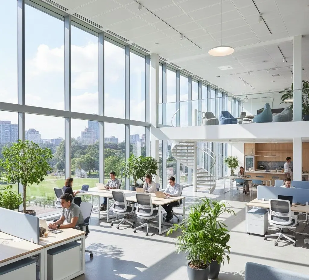 Switchable smart glass film maintaining natural daylight while providing privacy on demand