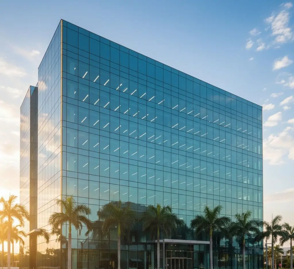 Smart glass IGU unit offering top insulation and solar heat reduction for new building construction