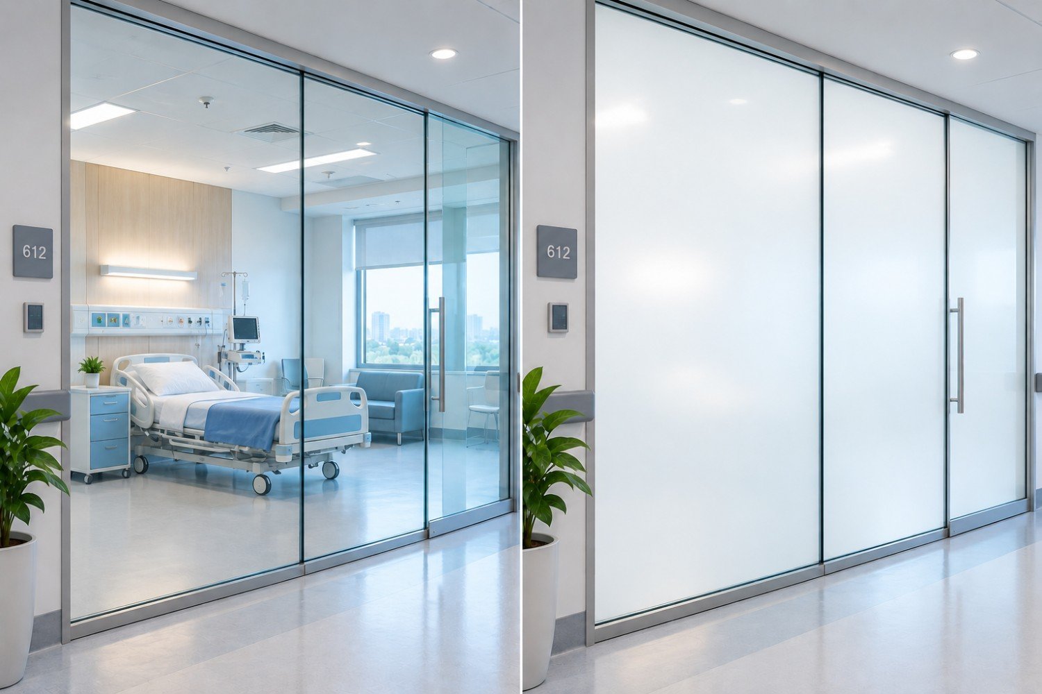 Smart Film for Patient Privacy and Infection Control