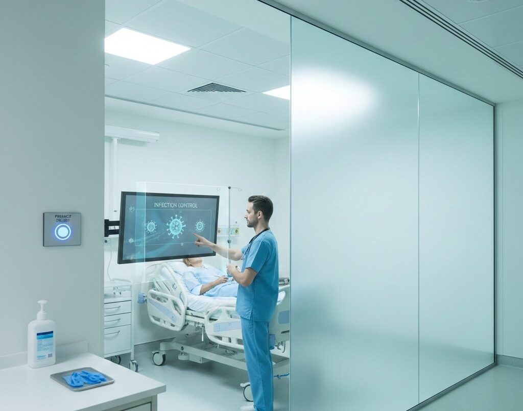 Smart Film for Patient Privacy and Infection Control